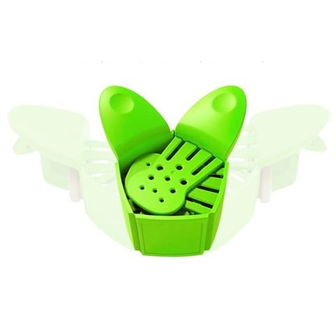 Strainer Clip Anti-Spill Colander -Green