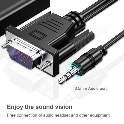 VGA Male To HDMI Female Output Adapter with Audio Cable