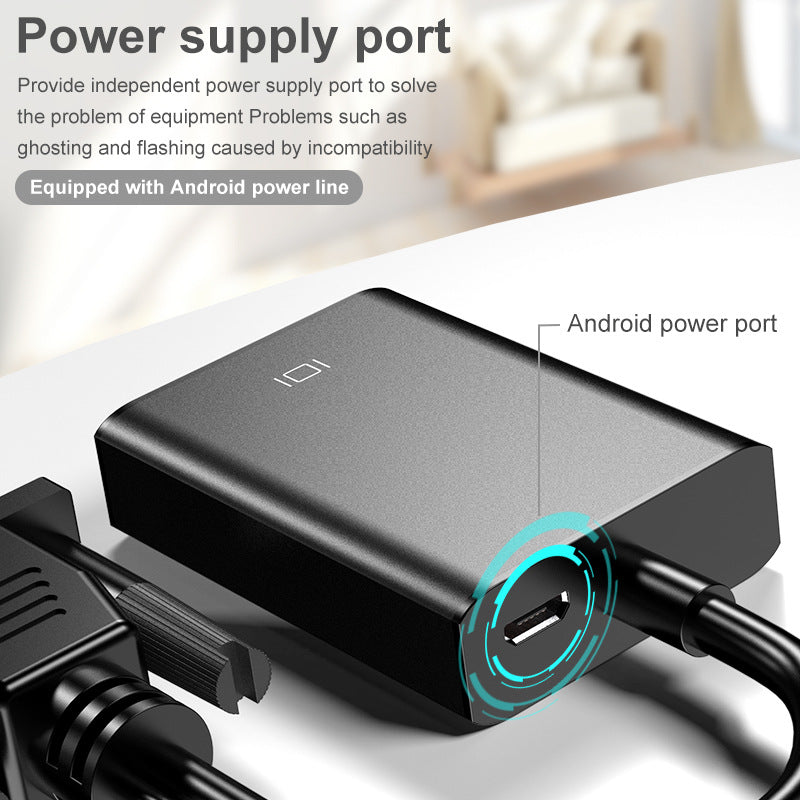 VGA Male To HDMI Female Output Adapter with Audio Cable