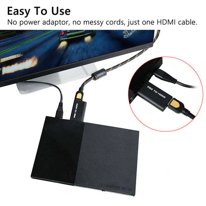 Retro Game Console AV to HDTV Converter Adapter