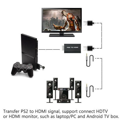 Retro Game Console AV to HDTV Converter Adapter