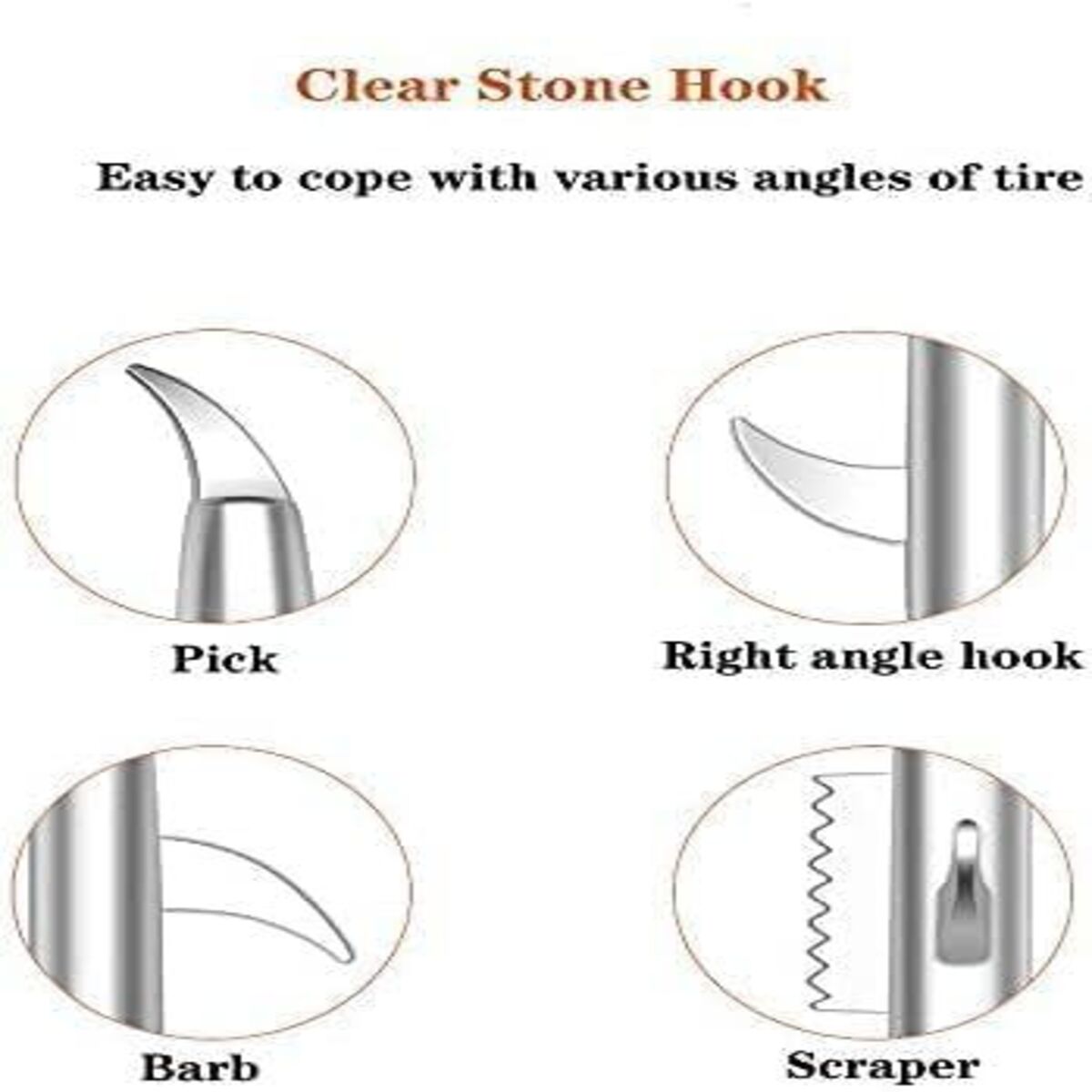 Glowick All Car and Bike Groove Slot Stones Removing Accessories