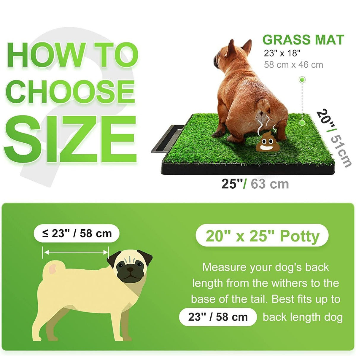 Dog Potty Tray with one Grass mat