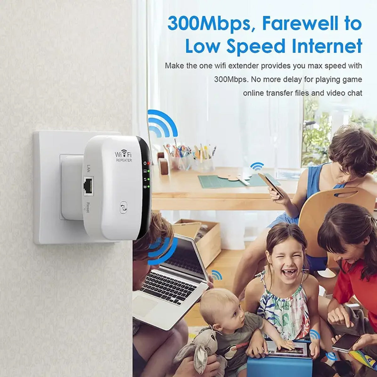 2.4G WiFi Range Extender 300Mbps Wireless Repeater
