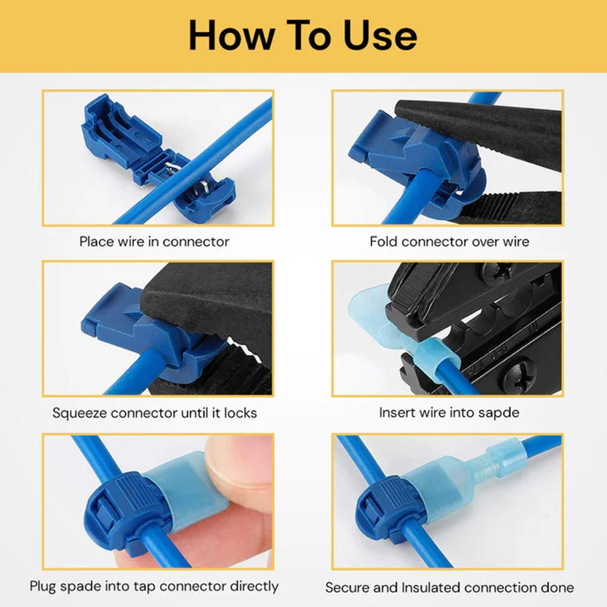 T-Taps Wire Terminal Connectors- 60pcs