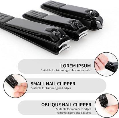 3pcs Stainless Steel Nail Clipper Set