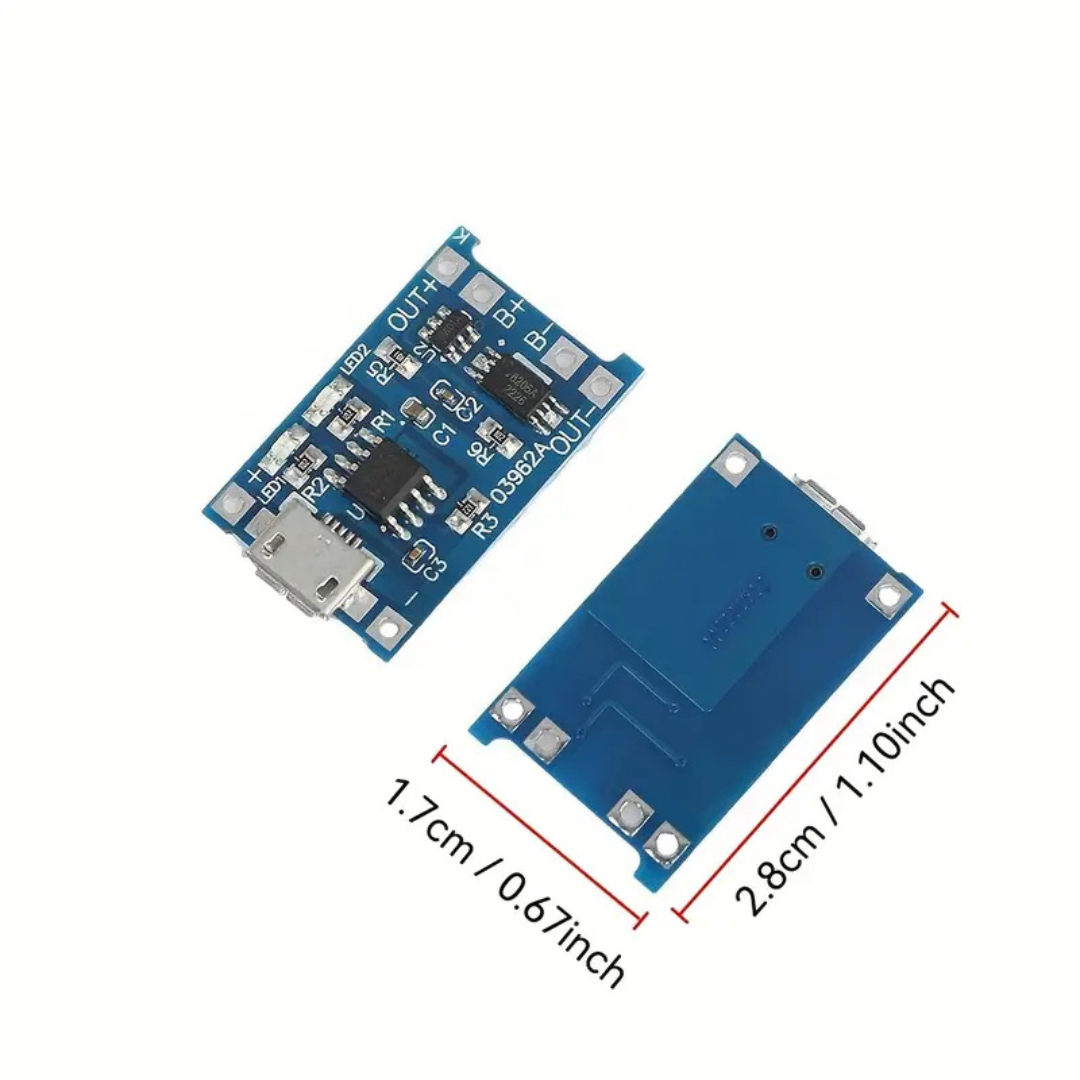 TP4056 5V 1A Micro USB 18650 Lithium Battery Charging and Protection Board