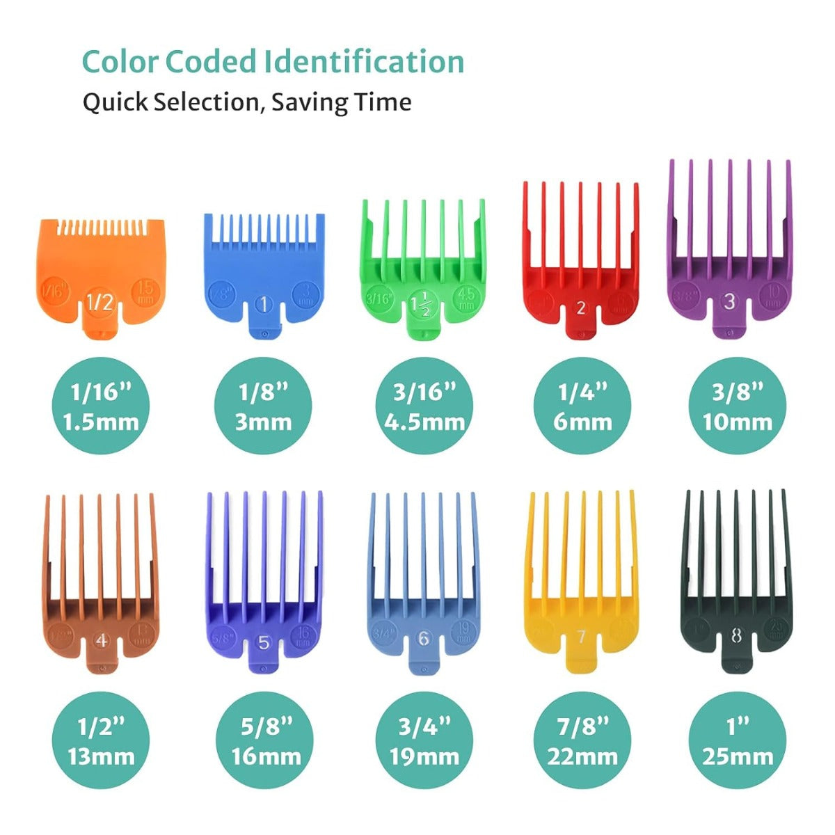 10pcs Hair Clipper Guide Comb