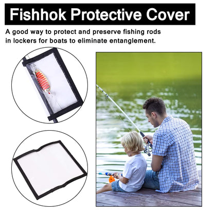 10 PCS / OPP Clear PVC Fishing Lure Wraps Protect Hooks from Damage & Rust