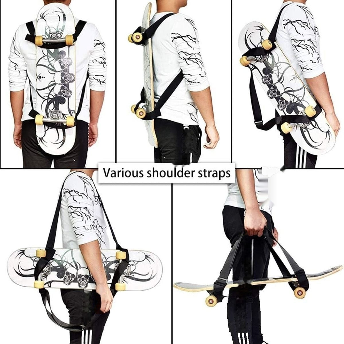 Skateboard Shoulders Carry Strap