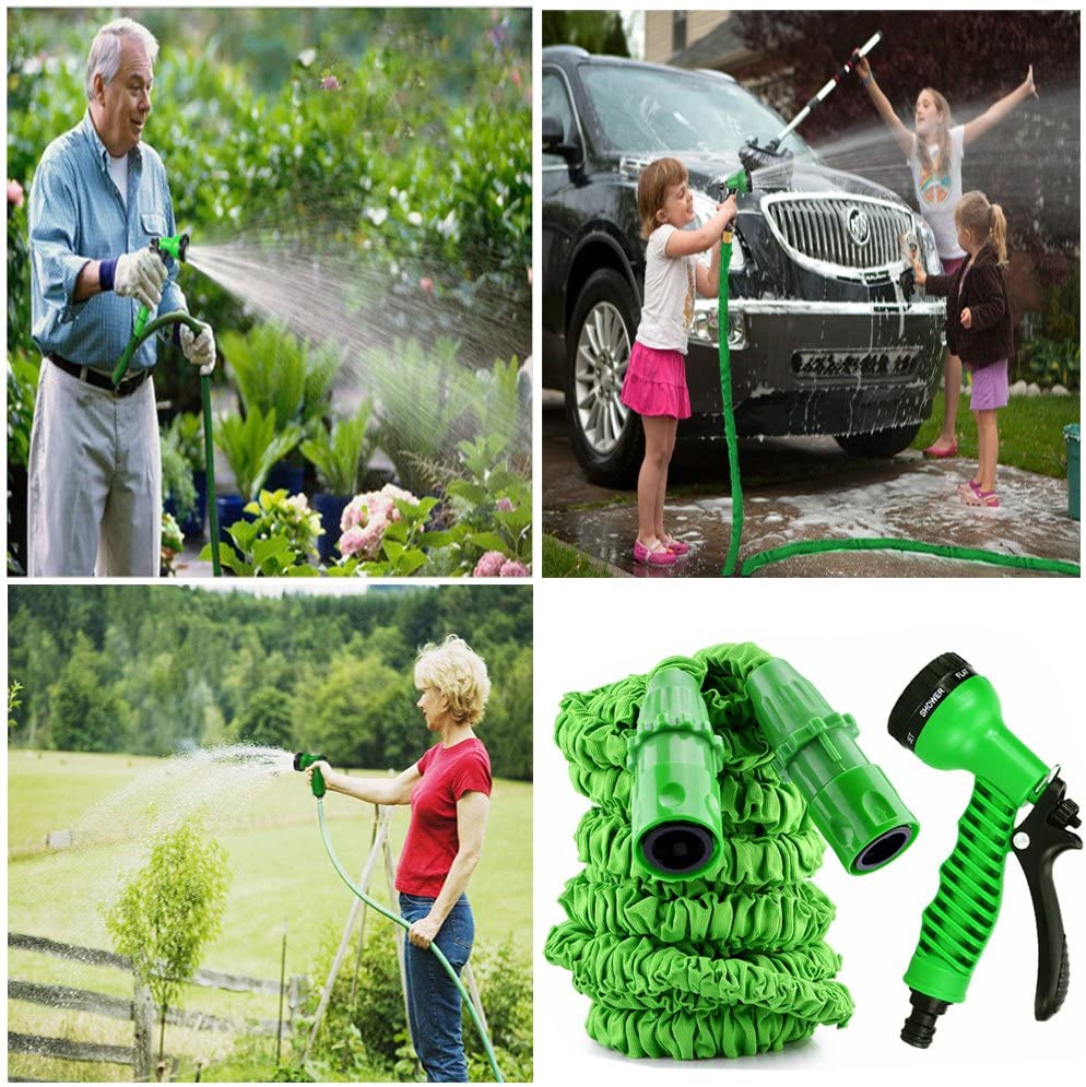 Garden Flexible Hose Pipe 7 Sprayer 50FT