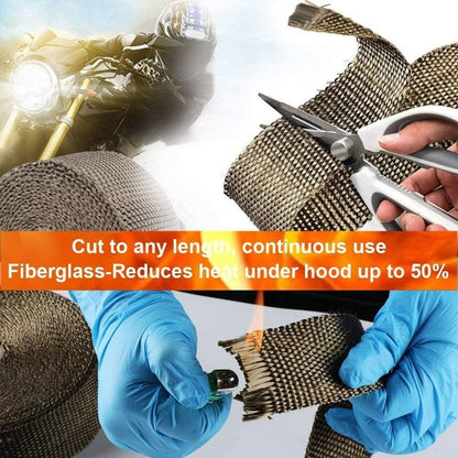 Titanium Exhaust Heat Wrap Roll