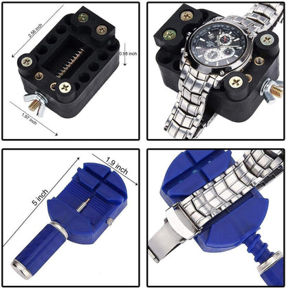 Watch Repair Tool Set, Case Opener Spring Bar Strap Link With Carrying Pouch