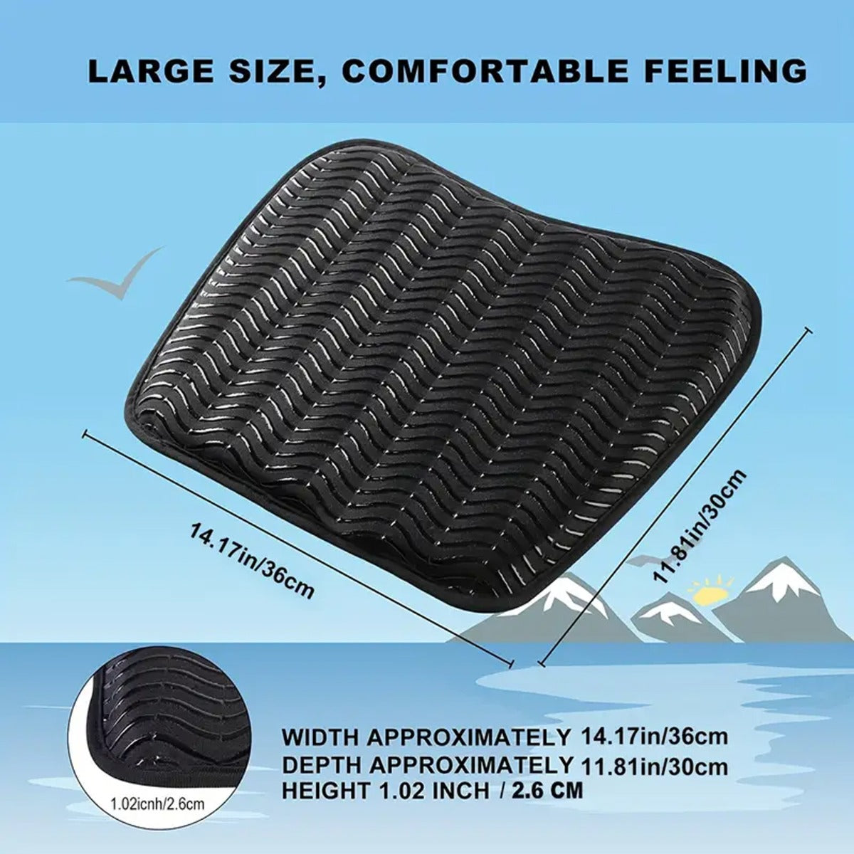 1pc Waterproof Anti-Slip Seat Cushion