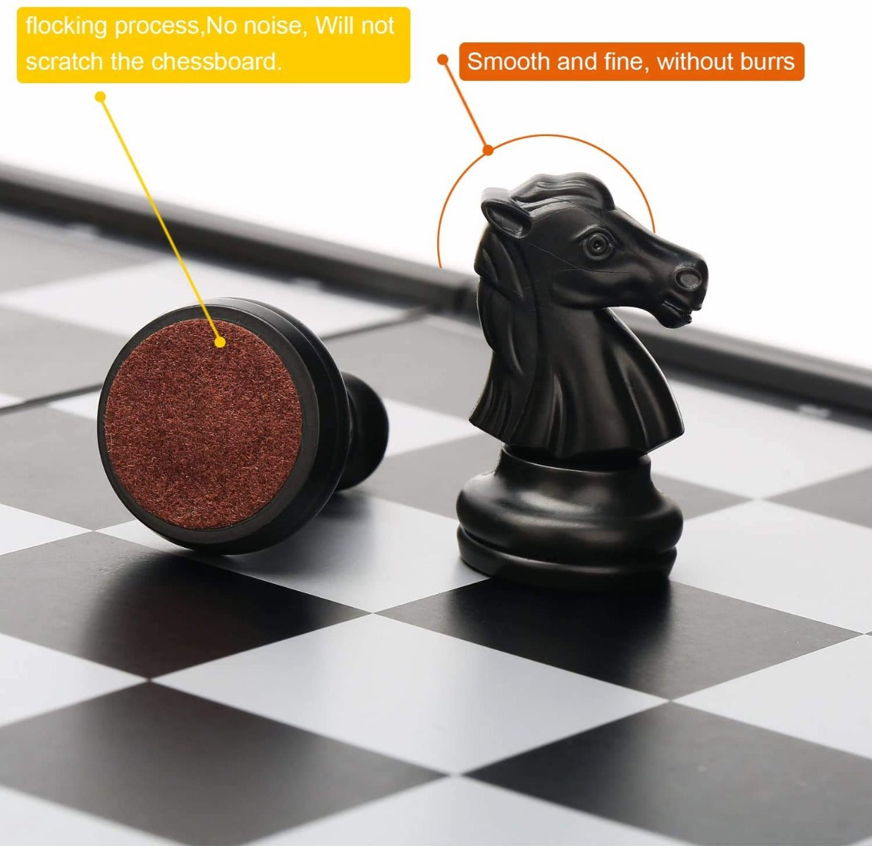 Black White Magnetic Chess Set