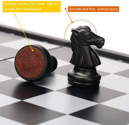 Black White Magnetic Chess Set