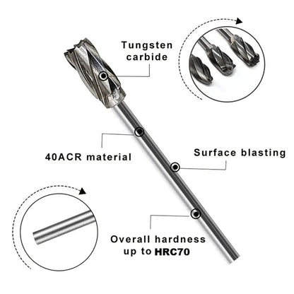 10Pcs Double Cut Carbide Rotary Burr Set