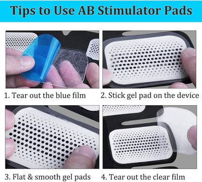 2 PCS Abdominal Gel Pads For Muscle Stimulation