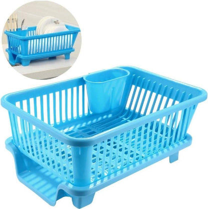 3 in 1 Plastic Kitchen Sink Dish Rack Drainer