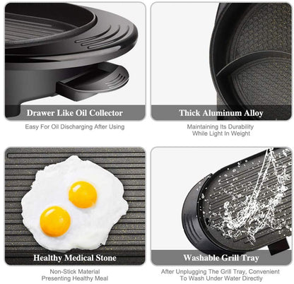 Electric Grill with hot pot