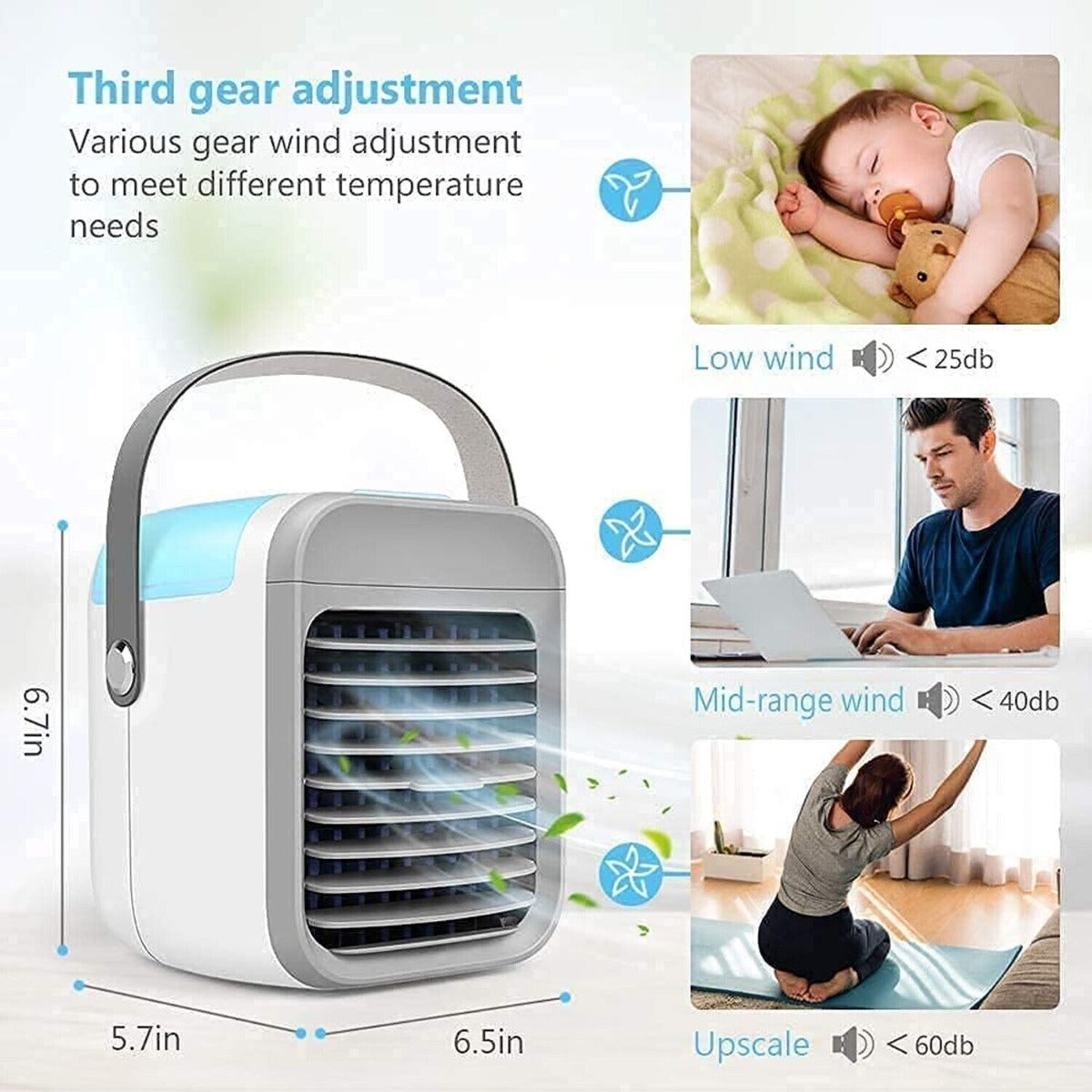3-in-1 Portable Mini Air Conditioner Fan