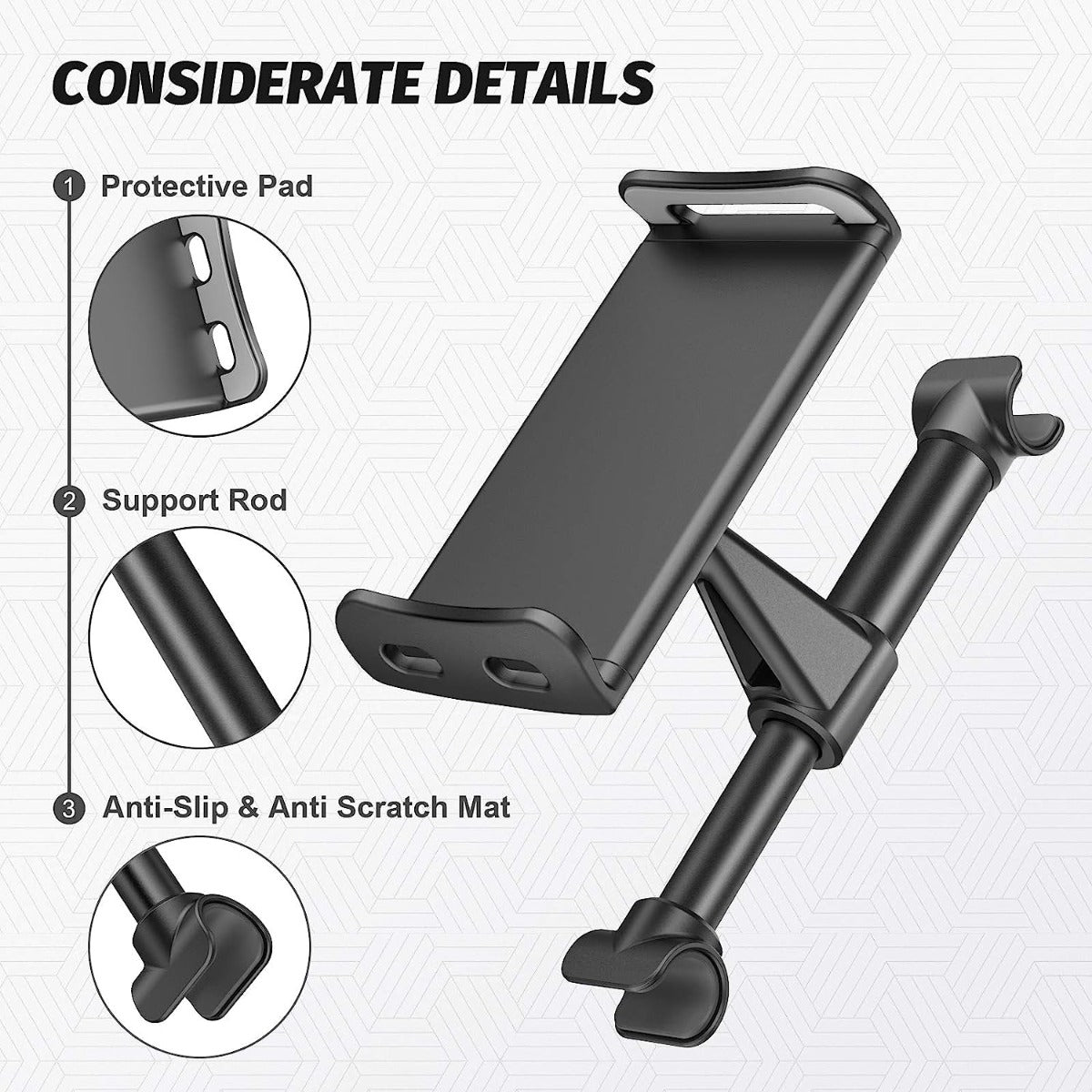 Car Phone Tablet Holder-Black