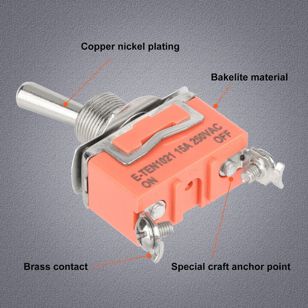 5 PCS Toggle Switch 12V ON OFF ON Car Flick Dash