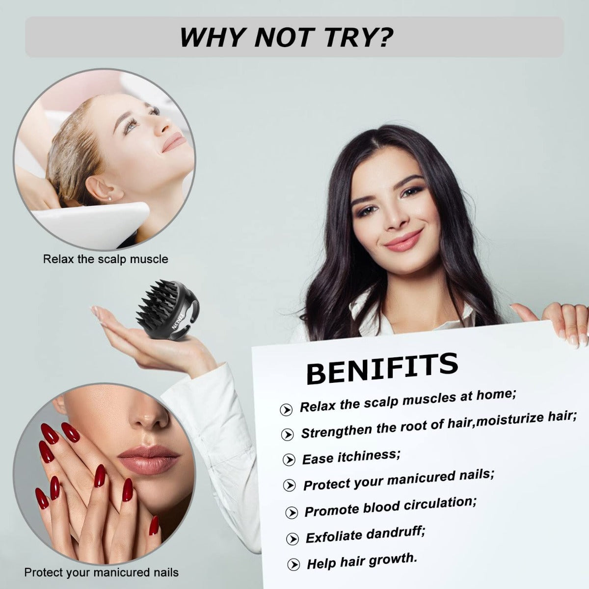 Silicone Hair Scalp Brush