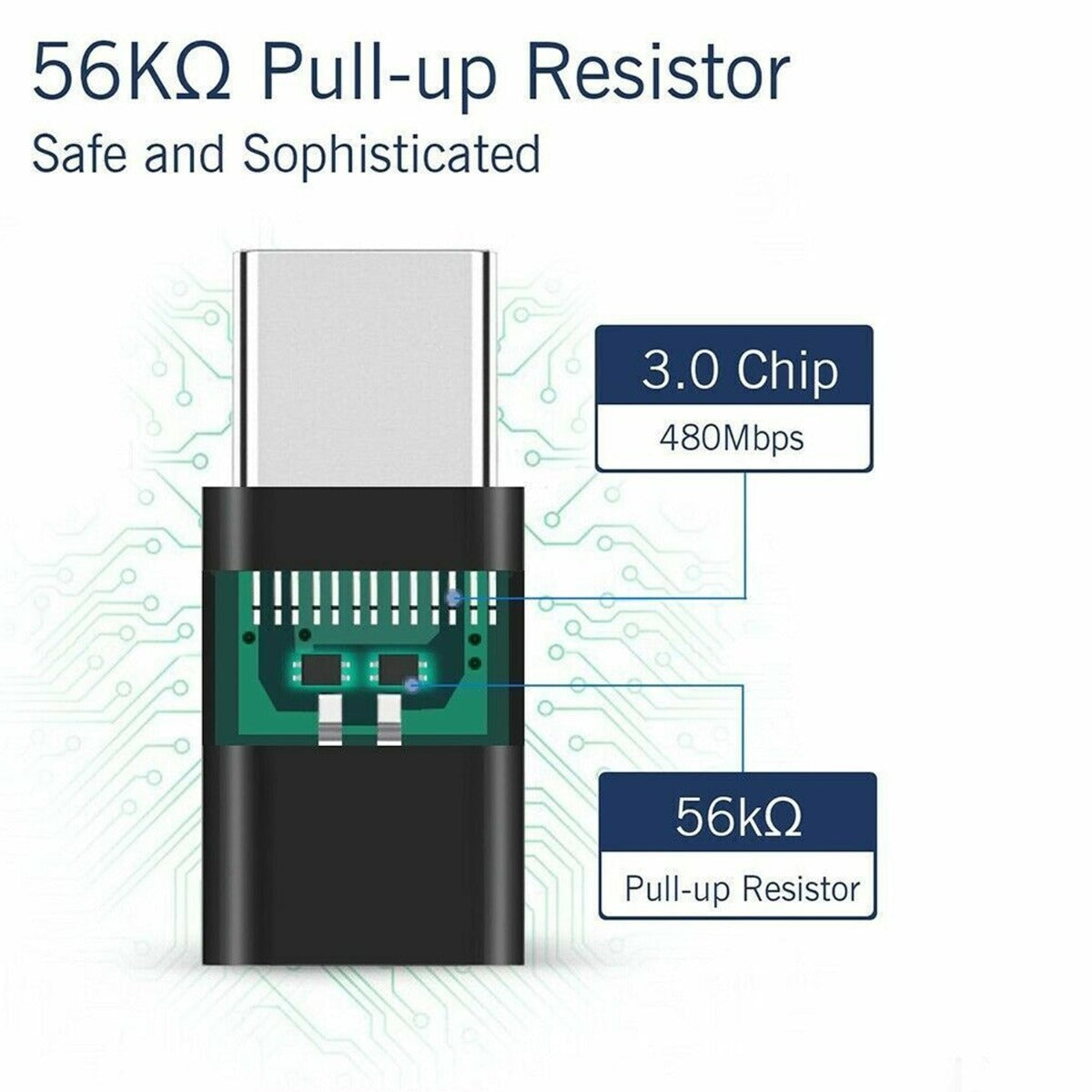 Micro USB Female to Type C male Adapter Converter Connector