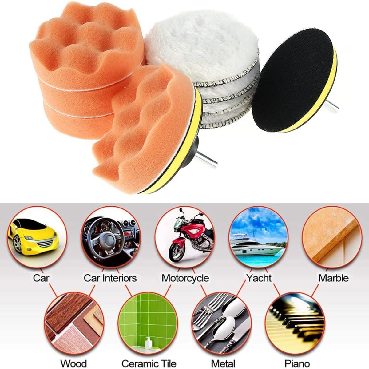 12pcs 4 Inch Polishing Pads Set
