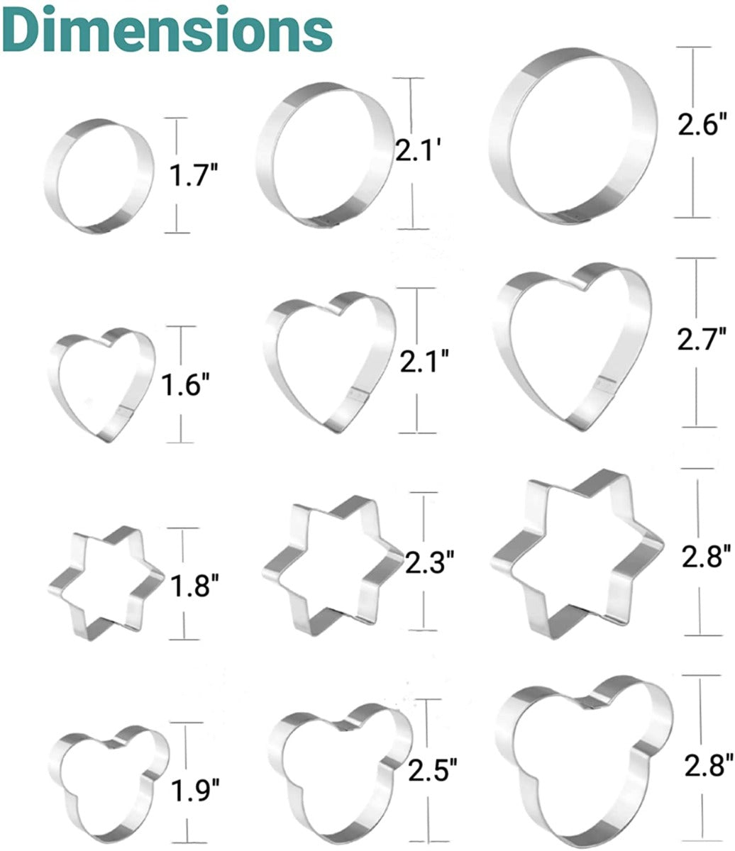 12Pcs Cookie Cutter Set