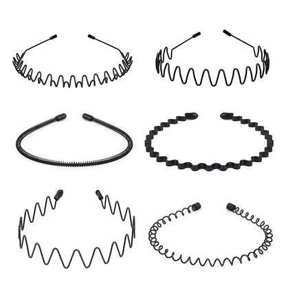 6 pieces Non-Slip Metal Headbands