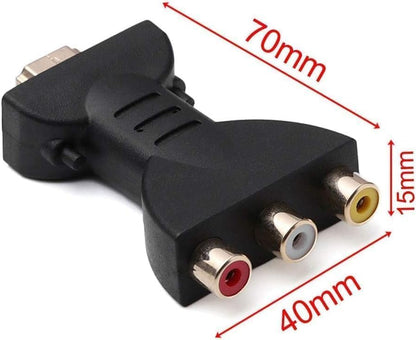 HDTV Male to 3 RCA Female Composite Adapter Cable