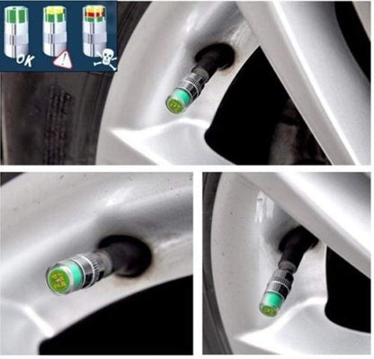 Tire Air Alert Pressure Cap Valve Gauge