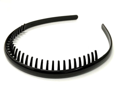 Non Slip Plastic Headbands With Teeth Comb Skinny Hair Bands