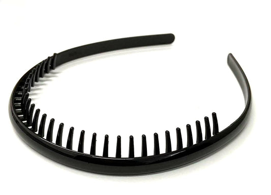 Non Slip Plastic Headbands With Teeth Comb Skinny Hair Bands