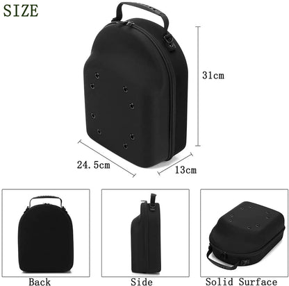 1pc High Capacity Baseball Cap Travel Case with Carry Handle and Shoulder Strap