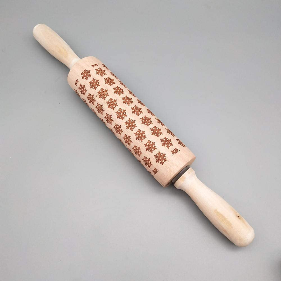 Christmas 4D Rolling Pin-Snowflake