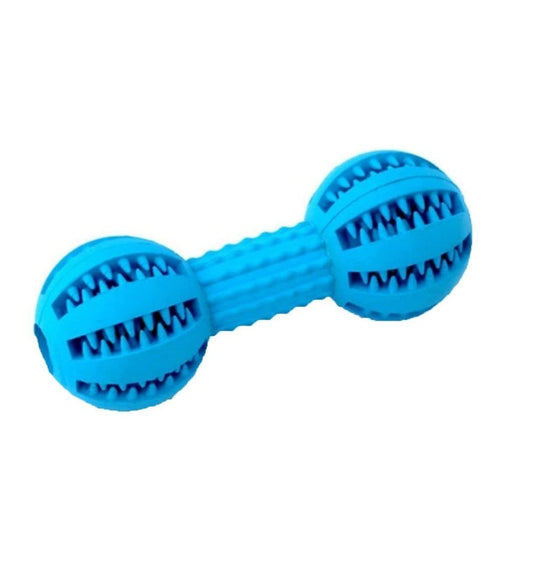 Dog Rubber Dumbbell Toy -Blue