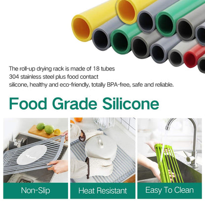 Multipurpose Roll-Up Dish Drying Rack