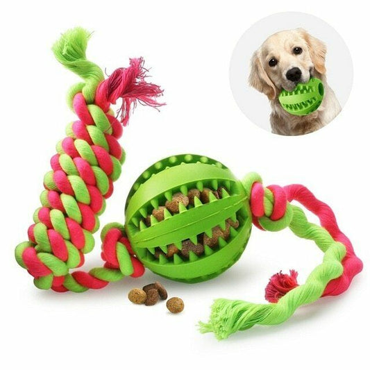 Dog Molars Toys With Rope-Green