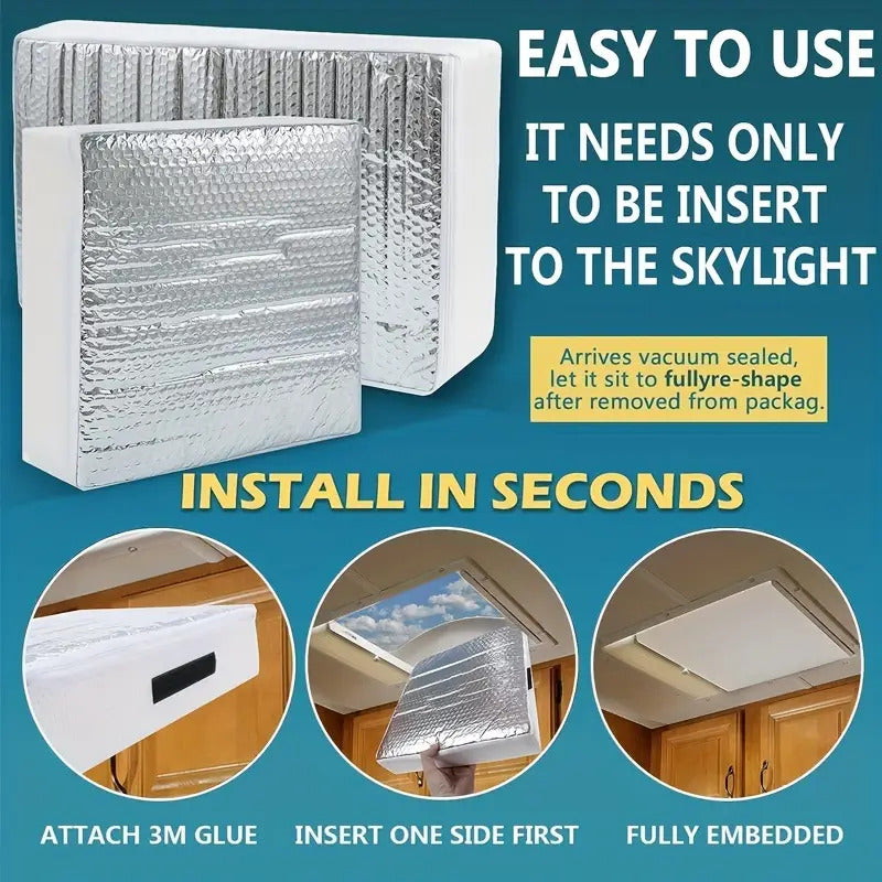 Reflective RV Roof Vent Insulator Skylight Cover Cushion