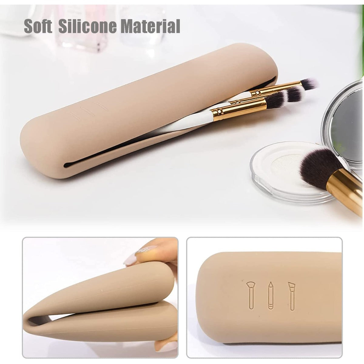 Portable Silicone Makeup Brush Holder