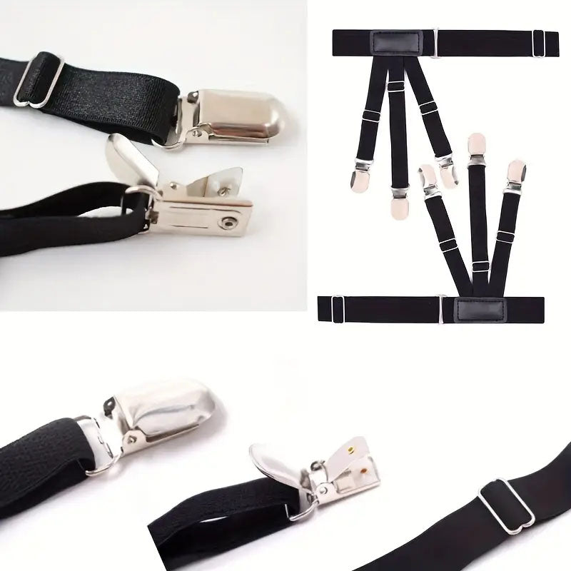 Men Shirt Stays Belt Locking Clips