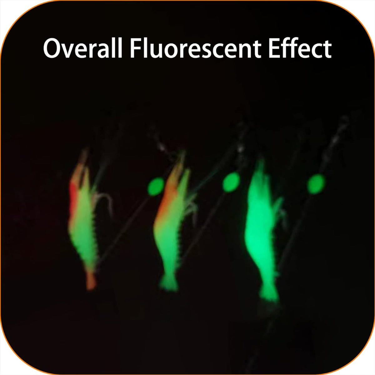 7 pcs / OPP Luminous Shrimp Silicon Soft Lure Catch Fish Artificial Bait Hook
