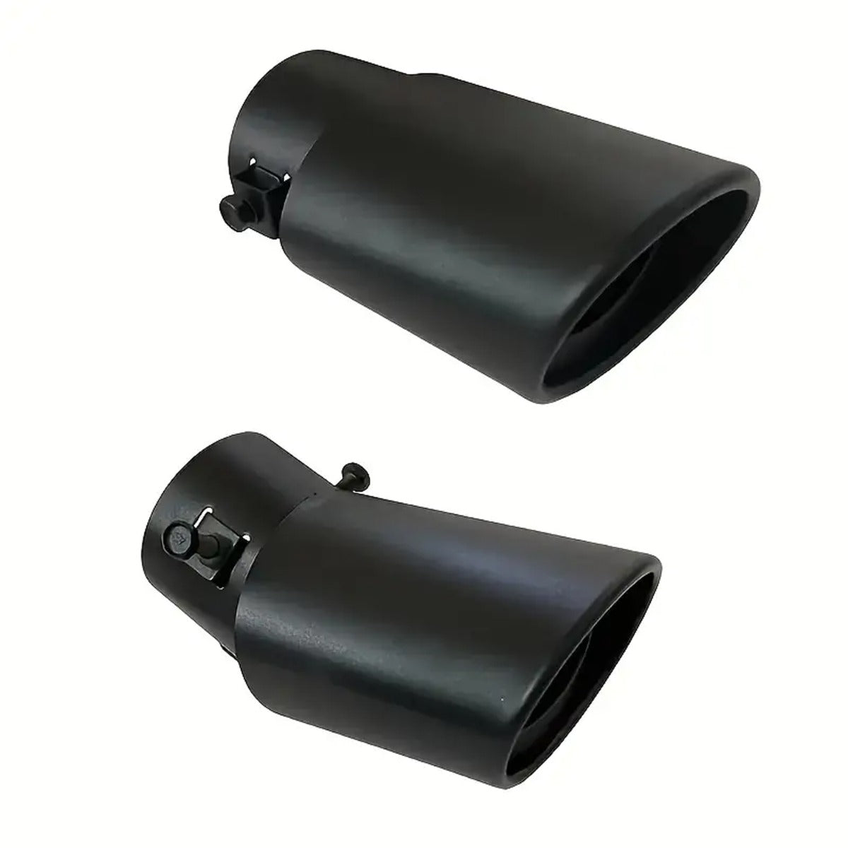 Black Universal Car Exhaust SS Tail Muffler Tip Pipe Car Vehicle Throat Exhaust System