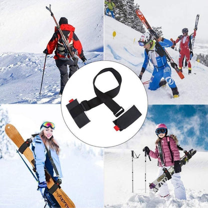 Adjustable Ski Carrier Strap with Cushioned Shoulder Holder