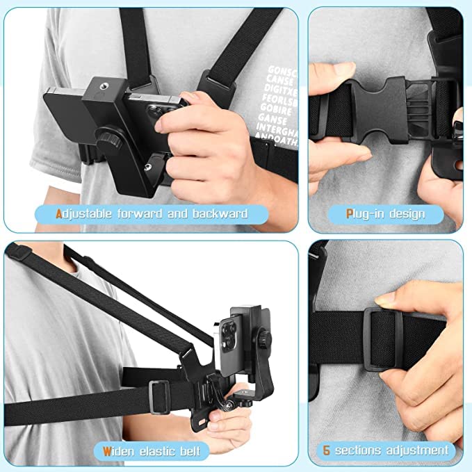 Chest Mount Strap Cell Phone Holder
