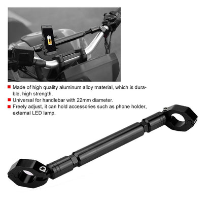 Motorcycle Modified Dragon Head Handlebar Crossbar, Multifunctional Balance Bracket Motorcycle Accessories BLACK