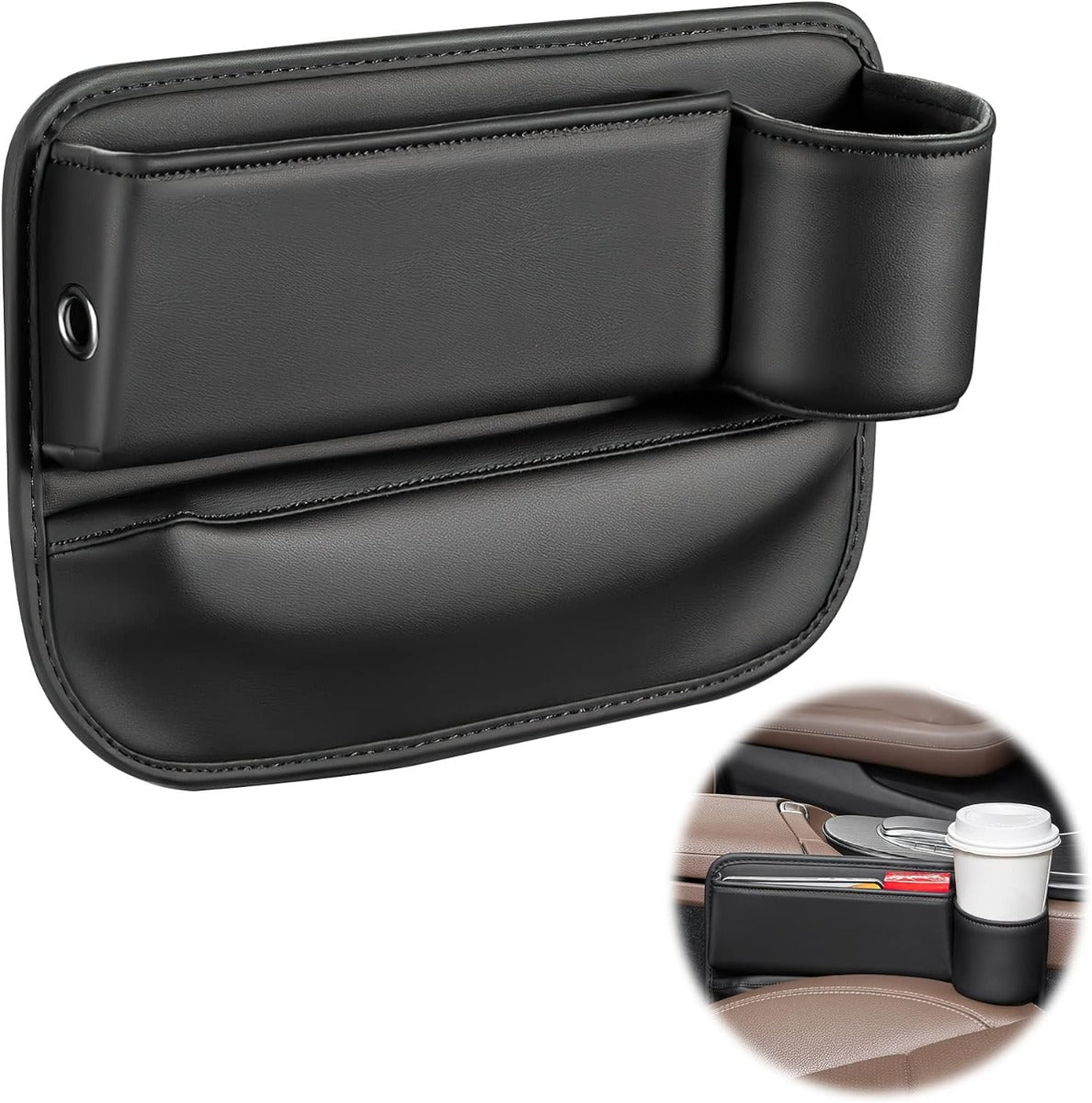 2pcs Leather Car Seat Gap Filler